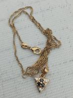 Vintage ketting met hanger, Verzenden, Overige materialen, Hanger, Met edelsteen