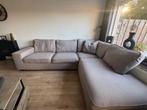 Bank l vorm grijs stof, Ophalen, 250 tot 300 cm, Hoekbank, 75 tot 100 cm