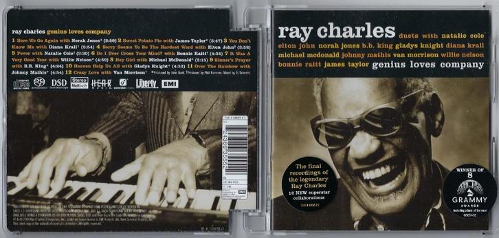 Ray Charles ‎– Genius Loves Company SACD nieuwstaat, Cd's en Dvd's, Cd's | Jazz en Blues, Zo goed als nieuw, Ophalen of Verzenden