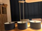 Eettafel lamp met 3 lampen., Huis en Inrichting, Lampen | Lampenkappen, Ophalen, Blauw, Zo goed als nieuw, 50 cm of meer
