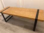 Houten bankje met metalen poten 120x40x40 m, Ophalen, 100 tot 150 cm, Eikenhout, 50 tot 100 cm