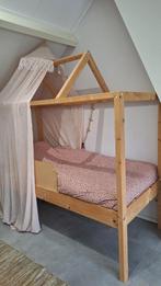 Halfhoog slaper / kinder bed met hemel, Kinderen en Baby's, Ophalen, Zo goed als nieuw, Halfhoogslaper