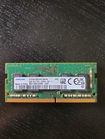 Samsung 4GB SODIMM Ramgeheugen. beschikbaar voor biedingen