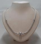 Zilveren Pandora snake ketting met bol slot nr.1800, Verzenden, Zo goed als nieuw, Zilver, Zilver