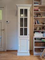 Mooie vitrine kast - wit grenen, Ophalen, Zo goed als nieuw, 25 tot 50 cm