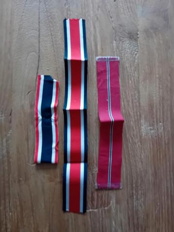 WWII Duitse Medaillelinten - Set van 3 beschikbaar voor biedingen