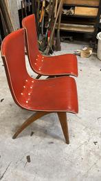Van Os Swing stoelen, Gebruikt, Twee, Jaren 50-60, Rood