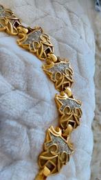 Mooie vergulde armband uit 1970, Ophalen of Verzenden, Zo goed als nieuw, Goud, Overige materialen