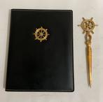 Kapiteinslogboek met messing enveloppe-opener, Ophalen of Verzenden, Zo goed als nieuw, A5