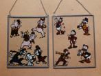 2 Disney figuren glas in lood muur raamhangers muurdecoratie, Ophalen of Verzenden, Donald Duck, Gebruikt, Beeldje of Figuurtje