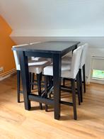 Ikea bartafel en 4 krukken, Ophalen, Gebruikt, Inclusief barstoelen