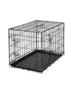 Hondenbench zwart 93x57x62 met beige afdekkleed, Ophalen, Zo goed als nieuw