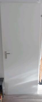 Opdekdeur wit binnen 200x80, 80 tot 100 cm, Gebruikt, Hout, Ophalen