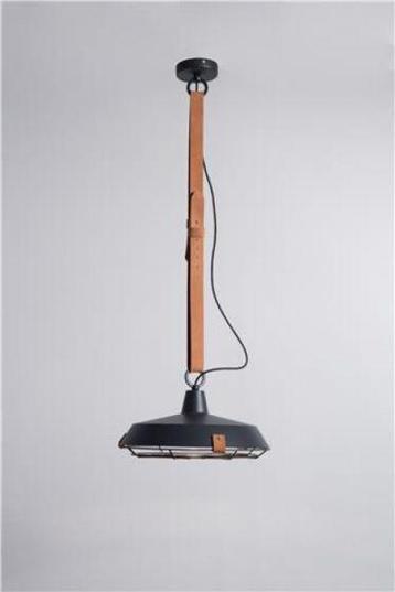 Zuiver lamp zwart met leer 2x beschikbaar voor biedingen