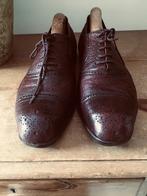 Bally Struisvogel Lederen Veterschoenen Bordeauxrood, Ophalen of Verzenden, Gedragen, Bruin, Veterschoenen