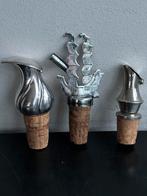 Oude Verzilverde schenk kurken 3 x 1 koop, Ophalen of Verzenden