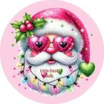 L247 luxe icing kerstman 20cm eetbare taart plaat print, Ophalen of Verzenden, Nieuw, Taarten, Versiering