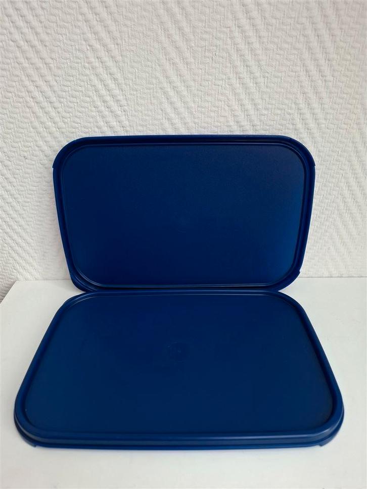 T007 Deksel Ruimtespaarder, rechthoek, Tupperware, Huis en Inrichting, Keuken | Tupperware, Nieuw, Overige typen, Blauw, Ophalen of Verzenden