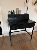 Industrieel bureau van staal - zwart, Huis en Inrichting, Bureaus, Ophalen, Zo goed als nieuw, Bureau