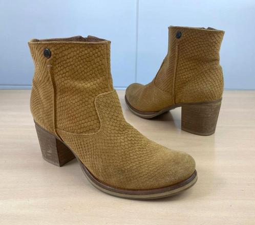 Maruti leer cognac enkellaarsjes met crocostructuur maat 40, Kleding | Dames, Schoenen, Gedragen, Lage of Enkellaarzen, Bruin