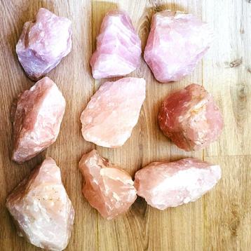 Ruwe Rozenkwarts Edelsteen 750-1000 gram, steen oorbellen beschikbaar voor biedingen