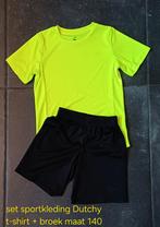 Dutchy sportset zwart/geel - maat 140, Dutchy, Jongen of Meisje, Sport- of Zwemkleding, Ophalen of Verzenden