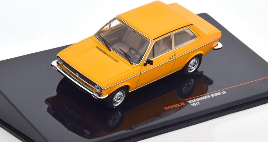 Volkswagen Derby LS 1977 oranje (1:43, Ixo Models), Hobby en Vrije tijd, Modelauto's | 1:43, Overige merken, Auto, Nieuw, Ophalen of Verzenden