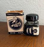Vintage potje talens inkt, blauw-zwart., Overige merken, Gebruikt, Overige typen, Met doosje