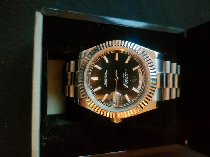 Rolex day-date horloge nieuw, Sieraden, Tassen en Uiterlijk, Horloges | Heren, Nieuw, Polshorloge, Rolex, Staal, Staal, Ophalen of Verzenden