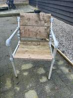 steigerhouten tuinstoelen met alu buis. 2 stuks, Ophalen, Gebruikt, Hout