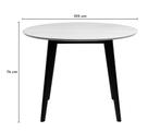 Eettafel + 4 Stoelen - Zeer Goede Staat!, Huis en Inrichting, Tafels | Eettafels, Ophalen, 100 tot 150 cm, Rond, Zo goed als nieuw