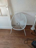 Witte Kuipstoel - Modern Design, Huis en Inrichting, Stoelen, Ophalen, Gebruikt, Wit, Metaal