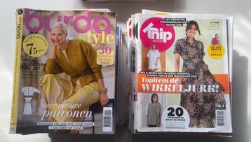 36x naaitijdschriften: oa burda style en knipmode beschikbaar voor biedingen