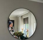 Ronde designerspiegel zwart omrand, Rond, Ophalen of Verzenden, Zo goed als nieuw, 75 tot 100 cm