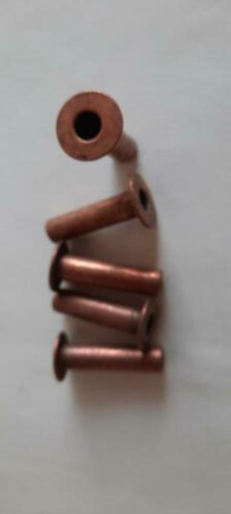 25-50st Rood Koperen holle KLINKNAGELS 4 x 6 mm woonboot, Watersport en Boten, Accessoires en Onderhoud, Nieuw, Onderhoud en Reparatie