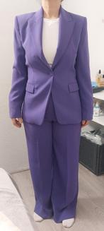 Paars MNG Broekpak - Maat S, Kostuum of Pak, Ophalen of Verzenden, Zo goed als nieuw, Maat 36 (S)