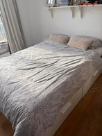 Ikea Brimnes bed met matras en opbergruimte, Ophalen, Gebruikt, Wit, Tweepersoons