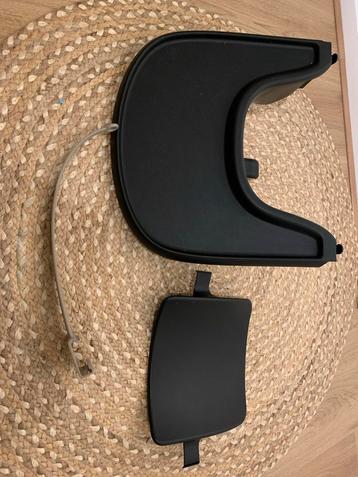 Stokke Tripp Trapp Babyset + Tray Zwart - Zo Goed Als Nieuw beschikbaar voor biedingen