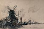 Hobbe Smith (1862-1942) Zaanse schans., Antiek en Kunst, Kunst | Schilderijen | Klassiek, Ophalen of Verzenden