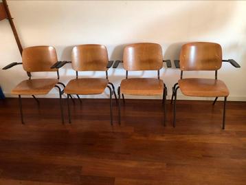Marko kwartet stoelen retro vintage schoolstoelen design  beschikbaar voor biedingen