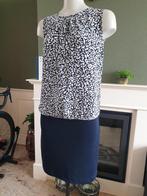 Devernois prachtige blauw wit zijden jurk jurkje mt 38 40 M, Kleding | Dames, Maat 38/40 (M), Zo goed als nieuw, Knielengte, Devernois