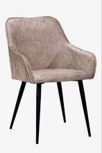 Eetkamerstoel - Taupe - Fluweel - Velvet - Met Armleuning