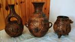 Jasba vazen jaren '60 of '70. Kaststel. Fat Lava., Ophalen of Verzenden, Overige kleuren, Aardewerk of Porselein, Minder dan 50 cm