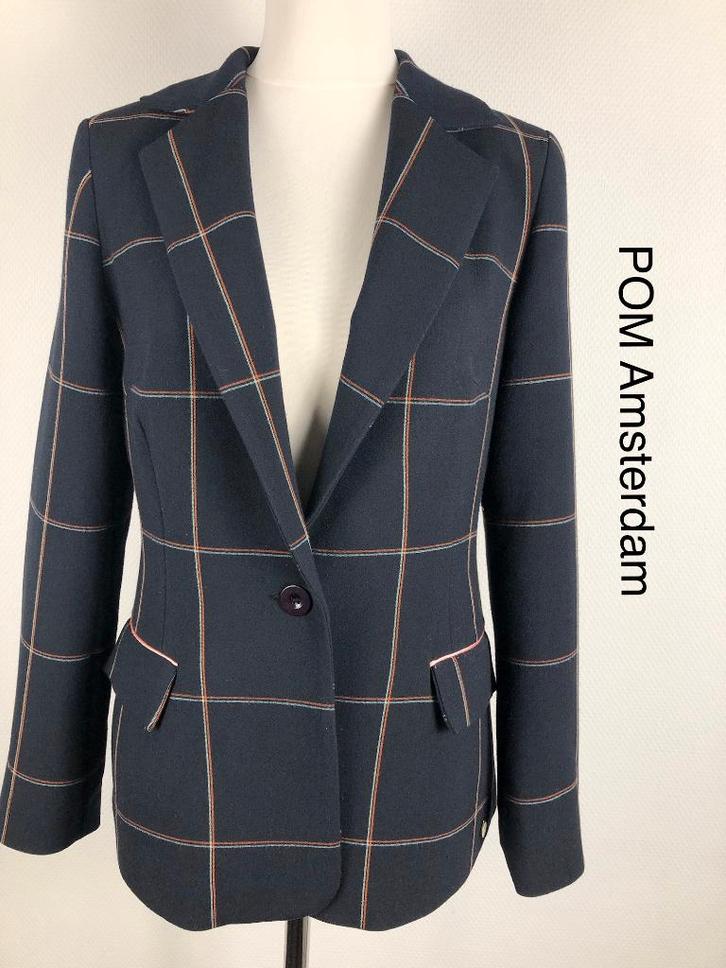 POM Amsterdam Blazer  (mt: 38/40) 19,3/8666, Kleding | Dames, Jasjes, Kostuums en Pakken, Zo goed als nieuw, Maat 38/40 (M), Zwart