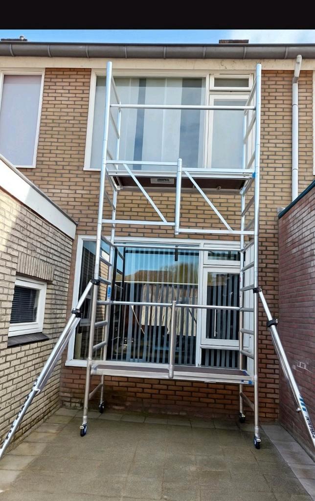 ALX steiger, Doe-het-zelf en Verbouw, Steigers, Gebruikt, Rolsteiger of Kamersteiger, 5 meter of hoger, Ophalen