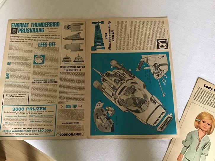 Thunderbirds Bladen Set 1968 AH, Verzamelen, Supermarktacties, Albert Heijn, Ophalen of Verzenden