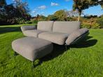 Leolux Nardo 3 zits design bank + hocker, Ophalen of Verzenden, Zo goed als nieuw, 75 tot 100 cm, Stof