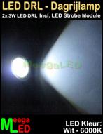 LED Motor Strobe Flitser - 2x 3W Zilver RF AB - Wit, Ophalen of Verzenden
