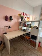 Ikea Bureau Wit met Kallax Kast, Huis en Inrichting, Bureaus, Ophalen, Gebruikt, Bureau