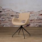 *ACTIE* Eetkamerstoel Campo Wit Taupe Bruin €169, NU €99,- 4, Draaibare eetkamerstoelen stoelen stof teddy wit taupe bruin, Overige kleuren